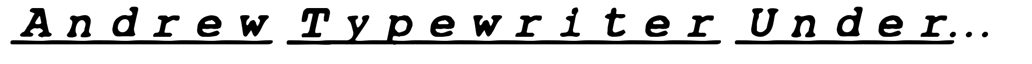Andrew Typewriter Underline Italic image